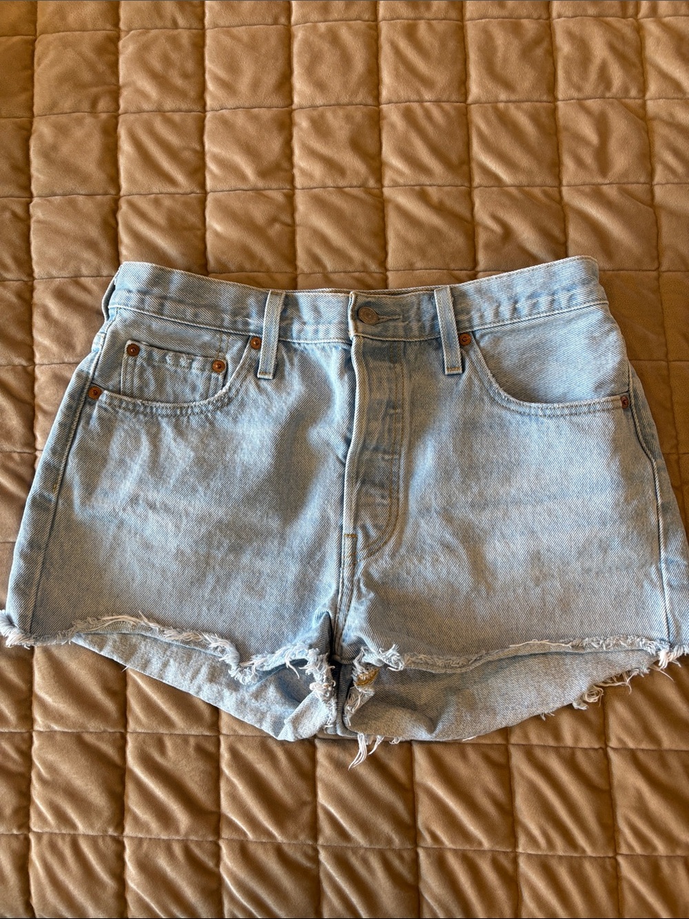 Levi's Light Blue Cutoff Denim Shorts
